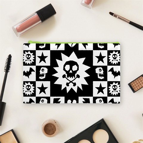 Gothic Punk Skull Cosmetic Bag (Medium) from ArtsNow.com Front