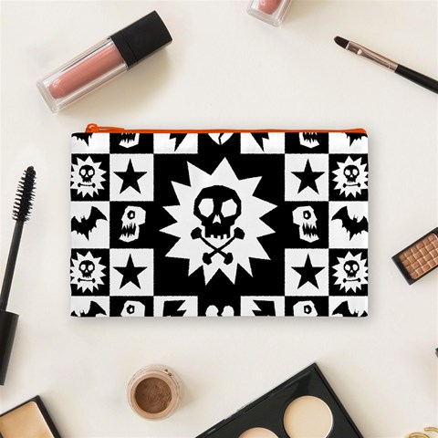 Gothic Punk Skull Cosmetic Bag (Medium) from ArtsNow.com Front