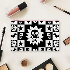 Gothic Punk Skull Cosmetic Bag (Medium) from ArtsNow.com Front