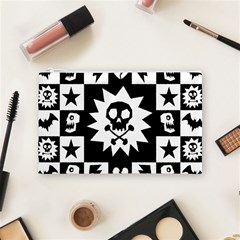 Gothic Punk Skull Cosmetic Bag (Medium) from ArtsNow.com Front