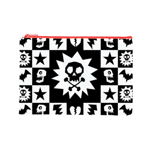 Gothic Punk Skull Cosmetic Bag (Large) from ArtsNow.com Front