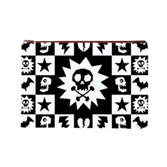 Gothic Punk Skull Cosmetic Bag (Large) from ArtsNow.com Front
