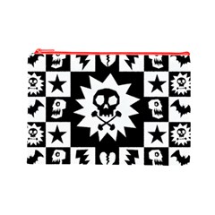 Gothic Punk Skull Cosmetic Bag (Large) from ArtsNow.com Front