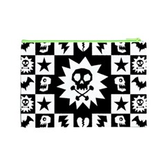 Gothic Punk Skull Cosmetic Bag (Large) from ArtsNow.com Back