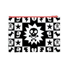 Gothic Punk Skull Cosmetic Bag (Large) from ArtsNow.com Back