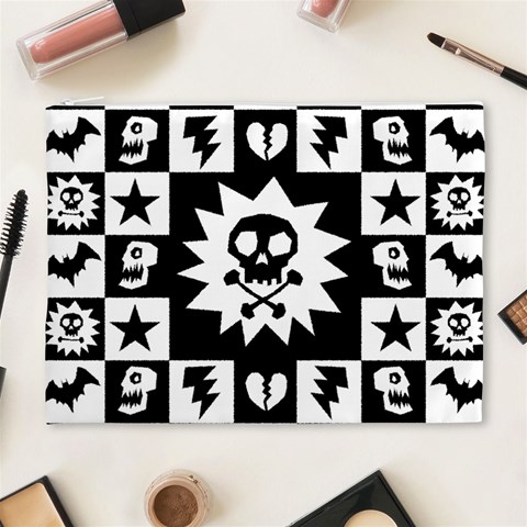 Gothic Punk Skull Cosmetic Bag (XL) from ArtsNow.com Front