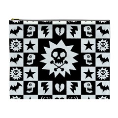 Gothic Punk Skull Cosmetic Bag (XL) from ArtsNow.com Front