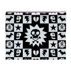 Gothic Punk Skull Cosmetic Bag (XL) from ArtsNow.com Back