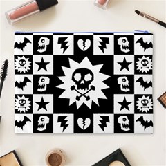 Gothic Punk Skull Cosmetic Bag (XL) from ArtsNow.com Back