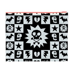 Gothic Punk Skull Cosmetic Bag (XL) from ArtsNow.com Back