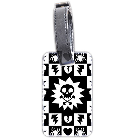 Gothic Punk Skull Luggage Tag (two sides) from ArtsNow.com Front