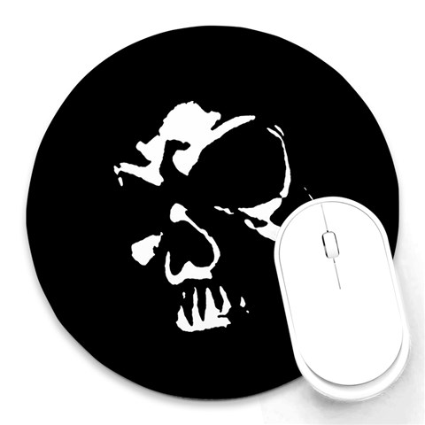 Gothic Skull Round Mousepad from ArtsNow.com Front