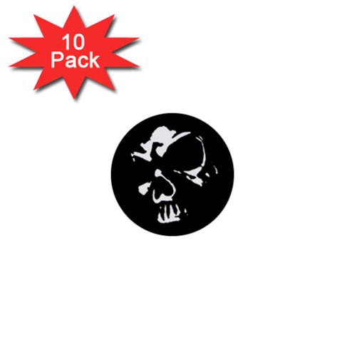 Gothic Skull 1  Mini Button (10 pack)  from ArtsNow.com Front