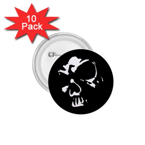 Gothic Skull 1.75  Button (10 pack)  from ArtsNow.com Front