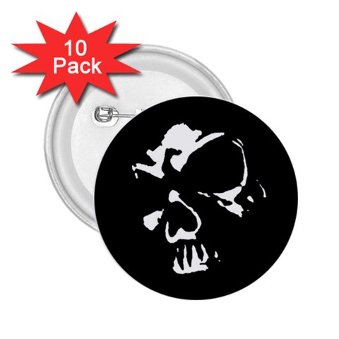 Gothic Skull 2.25  Button (10 pack) from ArtsNow.com Front