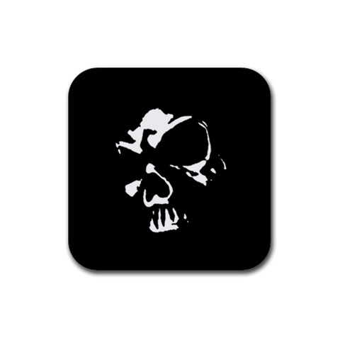 Gothic Skull Rubber Coaster (Square) from ArtsNow.com Front