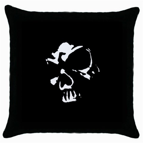 Gothic Skull Throw Pillow Case (Black) from ArtsNow.com Front