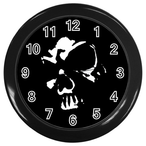 Gothic Skull Wall Clock (Black) from ArtsNow.com Front