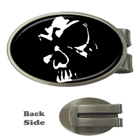 Gothic Skull Money Clip (Oval) from ArtsNow.com Front