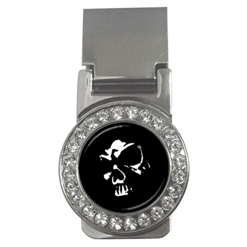 Gothic Skull Money Clip (CZ) from ArtsNow.com Front