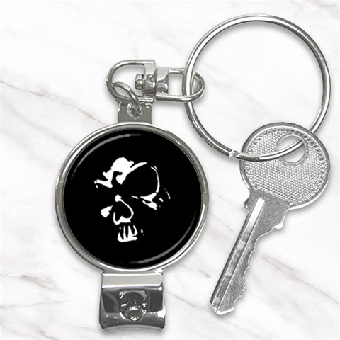 Gothic Skull Nail Clippers Key Chain from ArtsNow.com Front