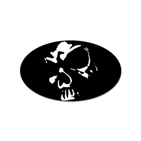 Gothic Skull Sticker (Oval) from ArtsNow.com Front