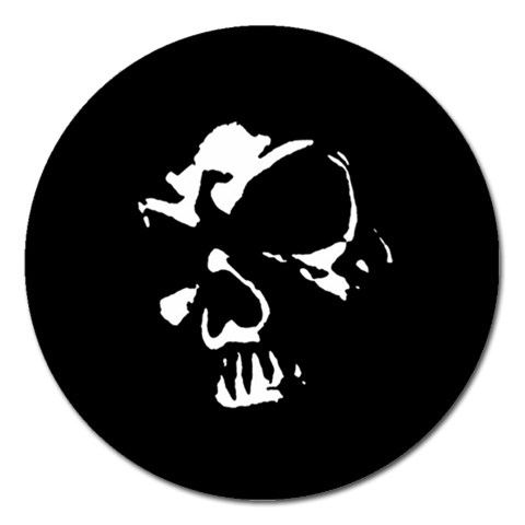 Gothic Skull Magnet 5  (Round) from ArtsNow.com Front