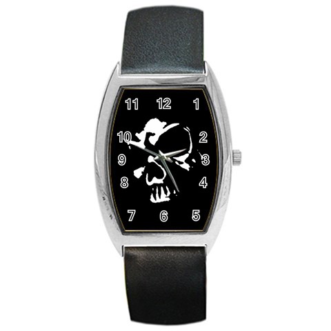 Gothic Skull Barrel Style Metal Watch from ArtsNow.com Front