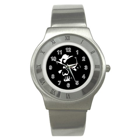 Gothic Skull Stainless Steel Watch from ArtsNow.com Front