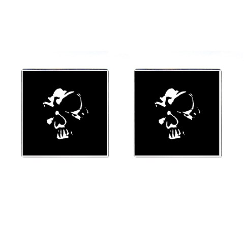 Gothic Skull Cufflinks (Square) from ArtsNow.com Front(Pair)