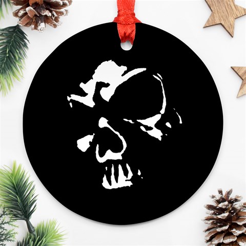 Gothic Skull Round Ornament (Two Sides) from ArtsNow.com Front