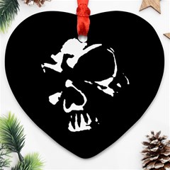 Gothic Skull Heart Ornament (Two Sides) from ArtsNow.com Front