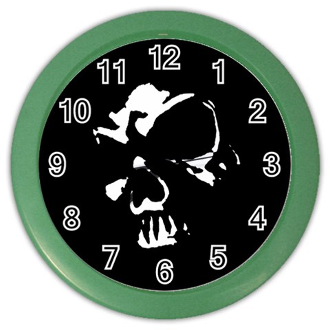 Gothic Skull Color Wall Clock from ArtsNow.com Front