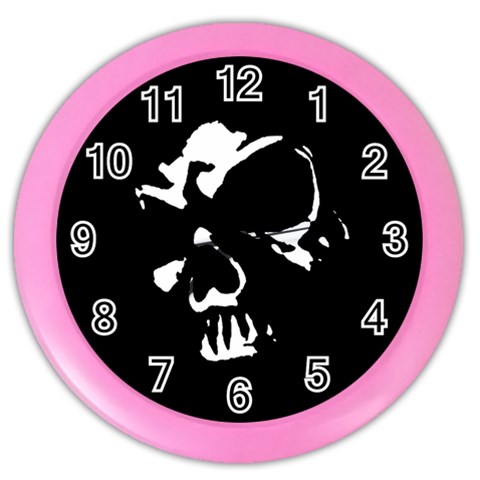 Gothic Skull Color Wall Clock from ArtsNow.com Front