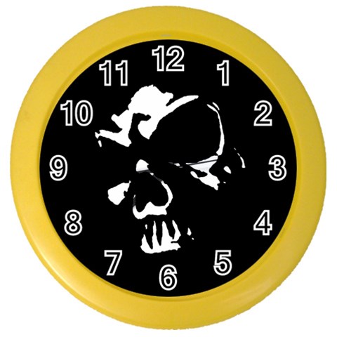 Gothic Skull Color Wall Clock from ArtsNow.com Front