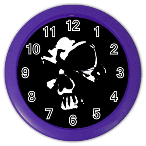 Gothic Skull Color Wall Clock from ArtsNow.com Front