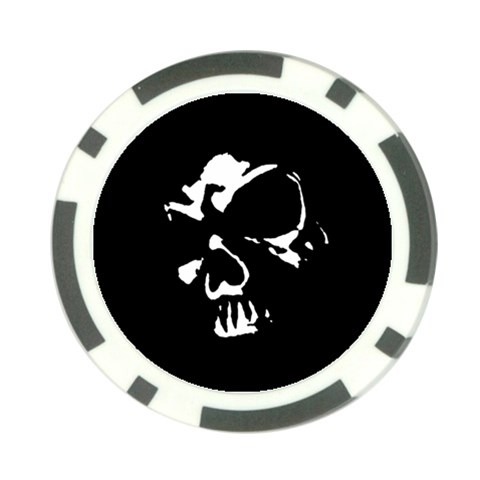 Gothic Skull Poker Chip Card Guard from ArtsNow.com Back