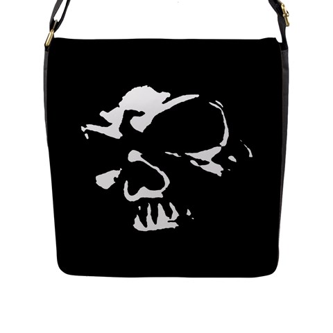 Gothic Skull Flap Closure Messenger Bag (Large) from ArtsNow.com Front