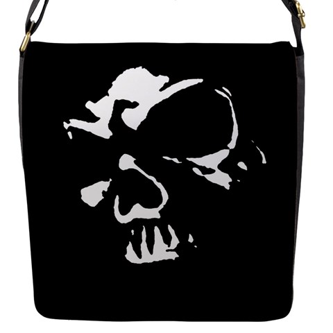 Gothic Skull Flap closure messenger bag (Small) from ArtsNow.com Front