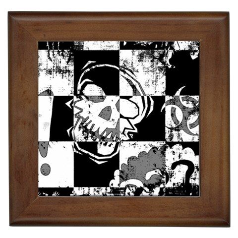 Grunge Skull Framed Tile from ArtsNow.com Front