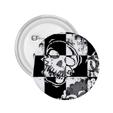 Grunge Skull 2.25  Button from ArtsNow.com Front