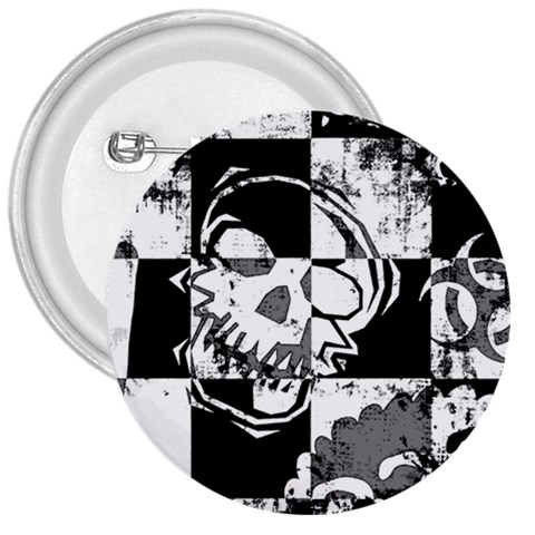 Grunge Skull 3  Button from ArtsNow.com Front