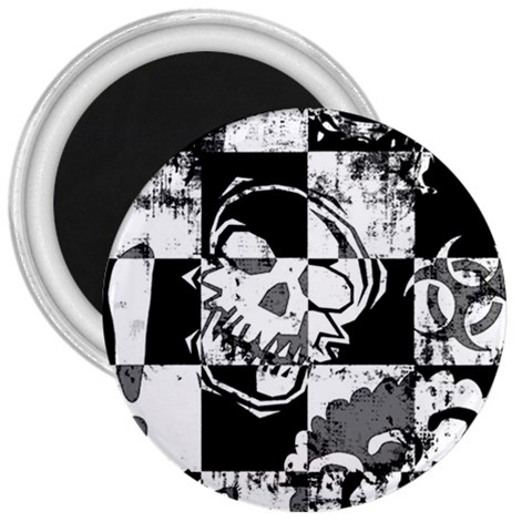 Grunge Skull 3  Magnet from ArtsNow.com Front