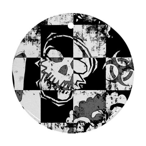 Grunge Skull Ornament (Round) from ArtsNow.com Front