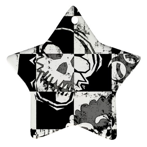 Grunge Skull Ornament (Star) from ArtsNow.com Front