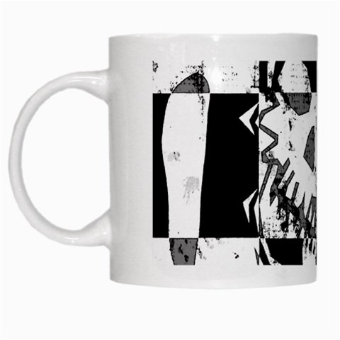 Grunge Skull White Mug from ArtsNow.com Left