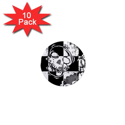 Grunge Skull 1  Mini Magnet (10 pack)  from ArtsNow.com Front