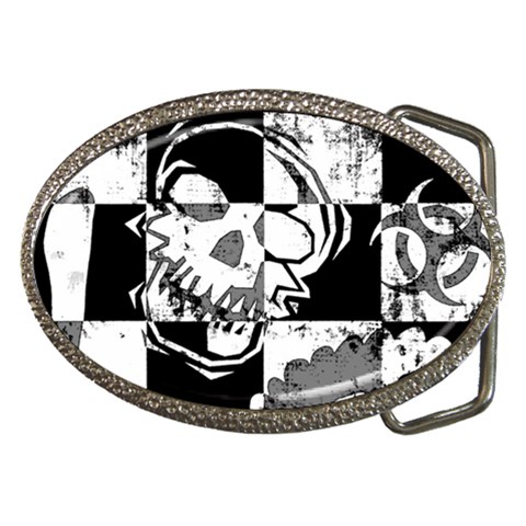 Grunge Skull Belt Buckle from ArtsNow.com Front