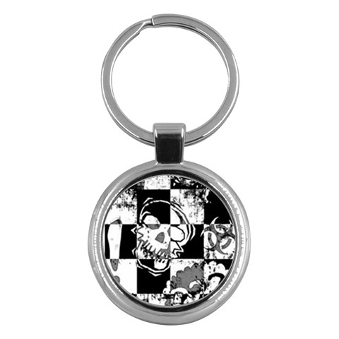 Grunge Skull Key Chain (Round) from ArtsNow.com Front