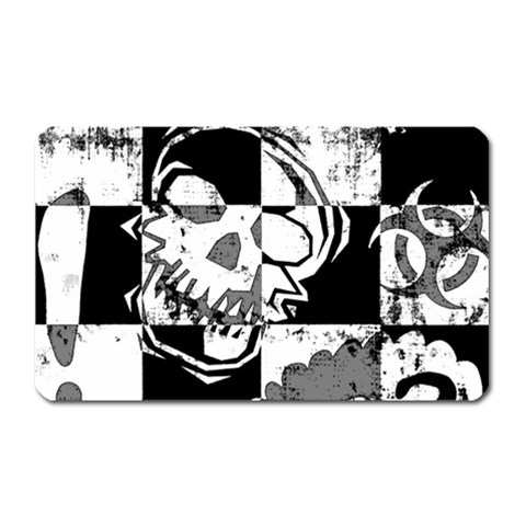 Grunge Skull Magnet (Rectangular) from ArtsNow.com Front